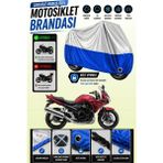 Cemku Twin Üst Gri - Alt Mavi Suzuki Gsf 600 Bandit S Uyumlu Motor Brandası, Arka Çanta Uyumsuz - Gri - Mavi