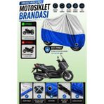 Cemku Twin Üst Gri - Alt Mavi Yamaha X-Max 125 Iron Max Abs Uyumlu Motor Brandası, Arka Çanta Uyumsuz - Gri - Mavi
