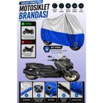 Cemku Twin Üst Gri - Alt Mavi Yamaha X-Max 250 Tech Max Uyumlu Motor Brandası, Arka Çanta Uyumsuz - Gri - Mavi