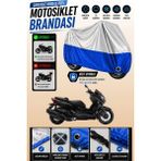 Cemku Twin Üst Gri - Alt Mavi Yamaha X-Max 300 Iron Max Abs Uyumlu Motor Brandası, Arka Çanta Uyumsuz - Gri - Mavi