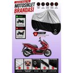 Cemku Twin Üst Gri - Alt Siyah Honda PCX125 Uyumlu Motor Brandası, Arka Çanta Uyumsuz - Gri - Siyah