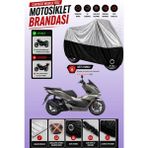 Cemku Twin Üst Gri - Alt Siyah Honda PCX150 Uyumlu Motor Brandası, Arka Çanta Uyumsuz - Gri - Siyah