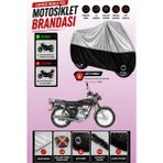 Cemku Twin Üst Gri - Alt Siyah Kanuni Breton 125 Uyumlu Motor Brandası, Arka Çanta Uyumsuz - Gri - Siyah
