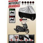 Cemku Twin Üst Gri - Alt Siyah Yamaha X-Max 400 Uyumlu Motor Brandası, Arka Çanta Uyumsuz - Gri - Siyah
