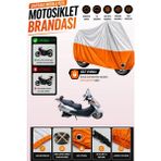 Cemku Twin Üst Gri - Alt Turuncu Dorado Akida Scooter 150 Uyumlu Motor Brandası, Arka Çanta Uyumsuz - Gri - Turuncu