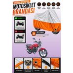 Cemku Twin Üst Gri - Alt Turuncu Kanuni Breton S Uyumlu Motor Brandası, Arka Çanta Uyumsuz - Gri - Turuncu