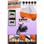 Cemku Twin Üst Gri - Alt Turuncu Kymco People S 200 Uyumlu Motor Brandası, Arka Çanta Uyumsuz - Gri - Turuncu
