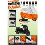 Cemku Twin Üst Gri - Alt Turuncu Yamaha X-Max 250 Iron Max Abs Uyumlu Motor Brandası, Arka Çanta Uyumsuz - Gri - Turuncu