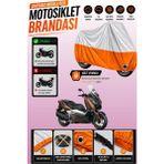 Cemku Twin Üst Gri - Alt Turuncu Yamaha X-Max 300 Abs Uyumlu Motor Brandası, Arka Çanta Uyumsuz - Gri - Turuncu