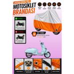 Cemku Twin Üst Gri - Alt Turuncu Yuki Mojito 50 Uyumlu Motor Brandası, Arka Çanta Uyumsuz - Gri - Turuncu