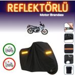 Cemku Yuki [yıldız 100] Reflektörlü [kilit Uyumlu] Motosiklet Brandası, Açık ve Kapalı Alan Motosiklet Örtüsü Toz Geçirmez Su Geçirmez 4 Mevsim Koruma - Siyah, Kilit Uyumlu