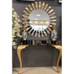 Cemre Ayna Gold Aynalı Lukens Ayaklı Dresuar takımı 35*90 cm