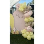 Çemrek Süs Parti Makaron Sarı Deniz Kumu Pink Blush Balon Zİnciri Seti 100'lü