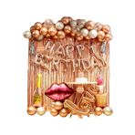 Çemrek Süs Parti Rose Gold Renk Doğum Günü Parti Seti, Kadınlar ve Genç Kızlar için Happy Birthday Doğum Günü Seti