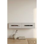 Ceneyra DA1220BS Rany Dresuar , Antre Hol Rafı Beyaz-Silver 120CM - Beyaz - Silver