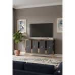 Ceneyra KA1216AG PEGA120 Konsol, Kahve Köşesi ve Tv Sehpası 120CM Antrasit-Gold - Antrasit - Altın