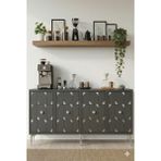 Ceneyra KA1523AS- Moka Konsol , Tv Sehpası ve Kahve Köşesi 150CM Antrasit-Silver - Antrasit - Gümüş