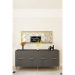 Ceneyra KA1808A- Ida Lazer Çizgili Konsol , Tv Sehpası , Çok Amaçlı Dolap 180CM Antrasit