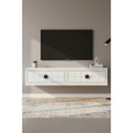Ceneyra TDA1205B - YUKA120 Duvara Montaj Tv Stand, Tv Rafı, Tv Sehpası 120CM Beyaz