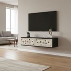 Ceneyra TDA1207ATS -Moka Duvaramontaj Tv Stand Antrasit-Traverten-Silver - Antrasit - Silves