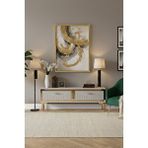 CENEYRA TSA1204BG - TUNATV120 TV STAND, TV SEHPASI BEYAZ-GOLD 120CM