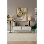 CENEYRA TSA1204BS - TUNATV120 TV STAND, TV SEHPASI BEYAZ-SILVER 120CM