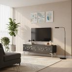 Ceneyra TSA1212AS - Moka Tv Stand , Tv Sehpası 120 cm Antrasit-Silver - Antrasit - Gümüş