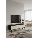 Ceneyra TSA1299AT - Aplos Tv Stand, Tv Sehpası, Tv Ünitesi 120CM Antrasit-Traverten - Antrasit - Traverten