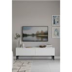 Ceneyra TSA1299B - Aplos Tv Stand, Tv Sehpası, Tv Ünitesi 120CM Beyaz