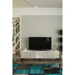 CENEYRA TSA1502BT - CORSATV150 TV STAND, TV SEHPASI BEYAZ-TRAVERTEN KAPAK 150CM