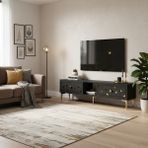 Ceneyra TSA1504AG- Moka Tv Stand 150CM Antrasit-Gold - Antrasit - Altın