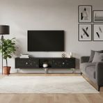 Ceneyra TSA1504AS- Moka Tv Stand 150CM Antrasit-Silver - Antrasit - Gümüş