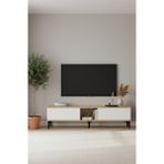 Ceneyra TSA1599DB - Aplos TSA150 Tv Stand, Tv Sehpası, Tv Ünitesi 150CM Safirmeşe-Beyaz - Safirmeşe - Beyaz