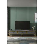 CENEYRA Tsa1802ag - Tuna Tv Stand, Tv Sehpasi Antrasit-gold 180cm Antrasit