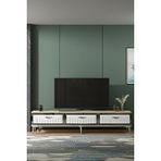 CENEYRA Tsa1802dbs - Tuna Tv Stand, Tv Sehpasi Safirmeşe-beyaz-silver 180cm