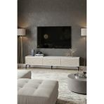 CENEYRA Tsa1804bt - Ferro180 Tv Stand, Tv Sehpasi Beyaz-traverten Kapak 180cm
