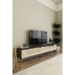 Ceneyra TSA1805ATG - Meyra Tv Stand , Tv Sehpası 180CM Antrasit-Traverten-Gold