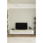 Ceneyra TSA1805BG - Meyra Tv Stand , Tv Sehpası 180CM Beyaz-Gold - Beyaz - Altın