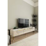 Ceneyra TSA1805BTG - Meyra Tv Stand , Tv Sehpası 180CM Beyaz-Traverten-Gold