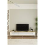 Ceneyra TSA1805DBS - Meyra Tv Stand , Tv Sehpası 180CM Safirmeşe-Beyaz-Silver - Safir Meşe - Beyaz - Gümüş