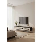 Ceneyra TSA1806ATG - Rany TSA180 Tv Stand, Tv Sehpası ve Tv Ünitesi 180CM Antrasit-Traverten-Gold - Antrasit - Traverten