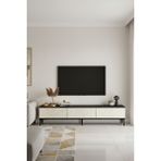 Ceneyra TSA1899AT - Aplos TSA180 Tv Stand, Tv Sehpası ve Tv Ünitesi 180CM Antrasit-Traverten - Antrasit - Traverten