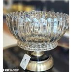 Cengiz Çeyiz Metal Ayaklı Yuvarlak Cam Meyvelik 1698C - Gold