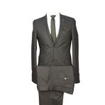Cengiz İnler Armür Çift Düğme 8 Drop Modern Fit Erkek Takım Elbise - 48 - Acı Kahve
