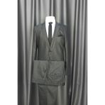 Cengiz İnler Dokulu Çift Düğme 8 Drop Modern Fit Erkek Takım Elbise - 46 - Koyu Gri