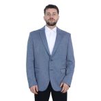 Cengiz Inler Dokulu Mono Yaka Cift Dugme Slim Fit Erkek Ceket