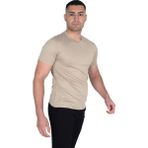 Cengiz İnler Erkek O Yaka Floş T-Shirt - Bej