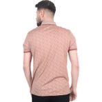 Cengiz Inler Geometrik Desen Erkek Polo Yaka T-Shirt - Gül Kurusu