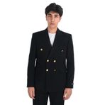 Cengiz İnler Kruvaze Metal Düğme Slim Fit Lycra Erkek Ceket