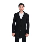Cengiz İnler Mono Yaka Düğmeli Kaşe Erkek Kaban